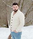 Men's Cable Shawl-Collar Cardigan view 6