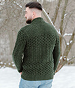 Men's Cable Shawl-Collar Cardigan view 4