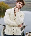 Men's Cable Shawl-Collar Cardigan view 5