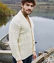 Men's Cable Shawl-Collar Cardigan view 7
