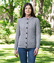 Traditional Ladies Irish Lumber Cardigan view 10