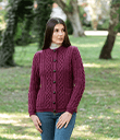 Traditional Ladies Irish Lumber Cardigan view 3