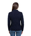 Ladies Berry Cable Knit Aran Sweater view 10