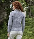Ladies Berry Cable Knit Aran Sweater