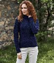 Ladies Berry Cable Knit Aran Sweater