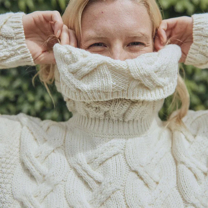 SuperSoft Merino Wool Chunky Cable Cowl Sweater | Gaelsong SuperSoft Merino Wool Chunky Cable Cowl Sweater | Gaelsong
