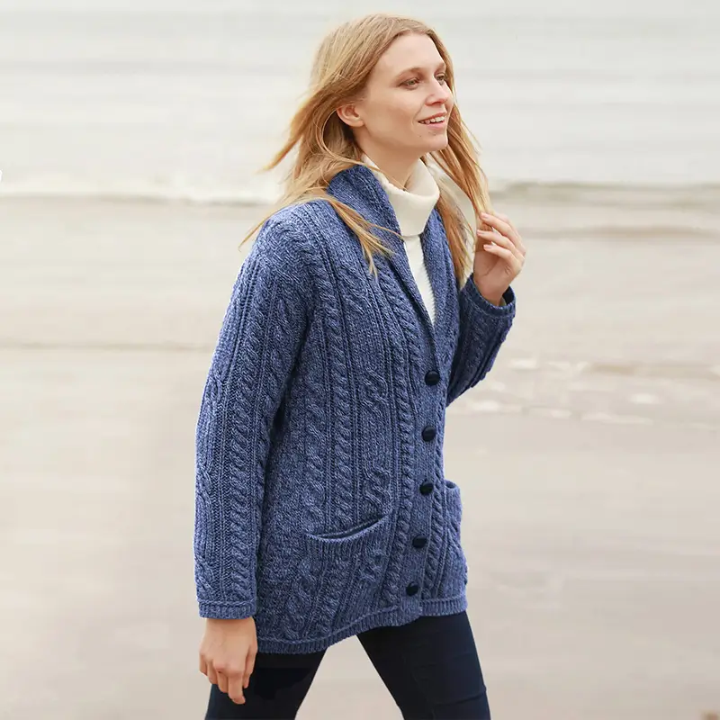 Aran knit cardigan hotsell