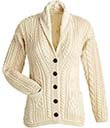 Shawl Collar Aran Cardigan view 2