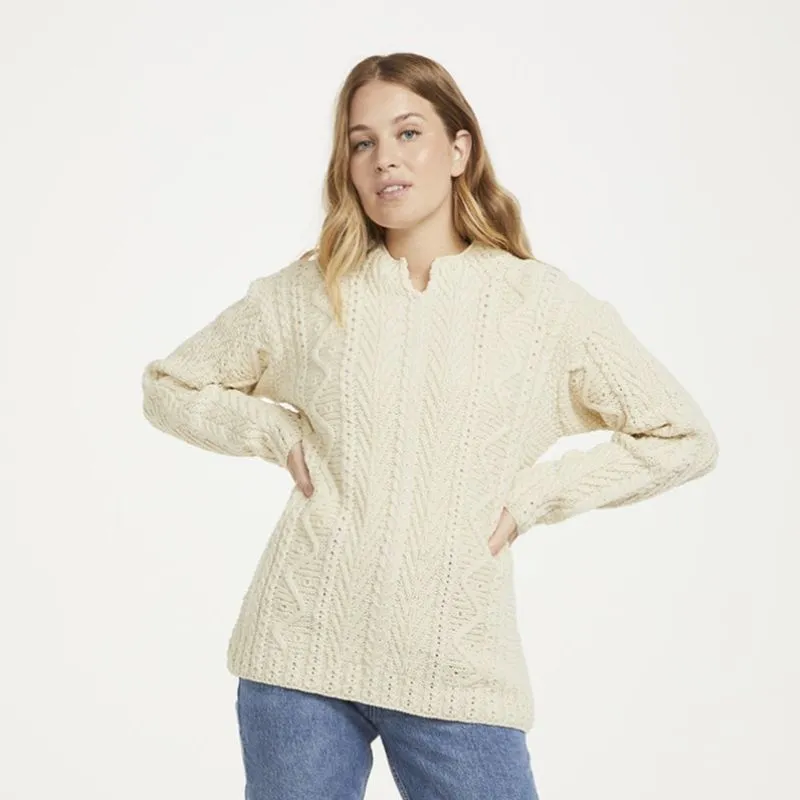 A20283 Women's Irish Merino Wool Sweater Lifestyle  Gaelsong