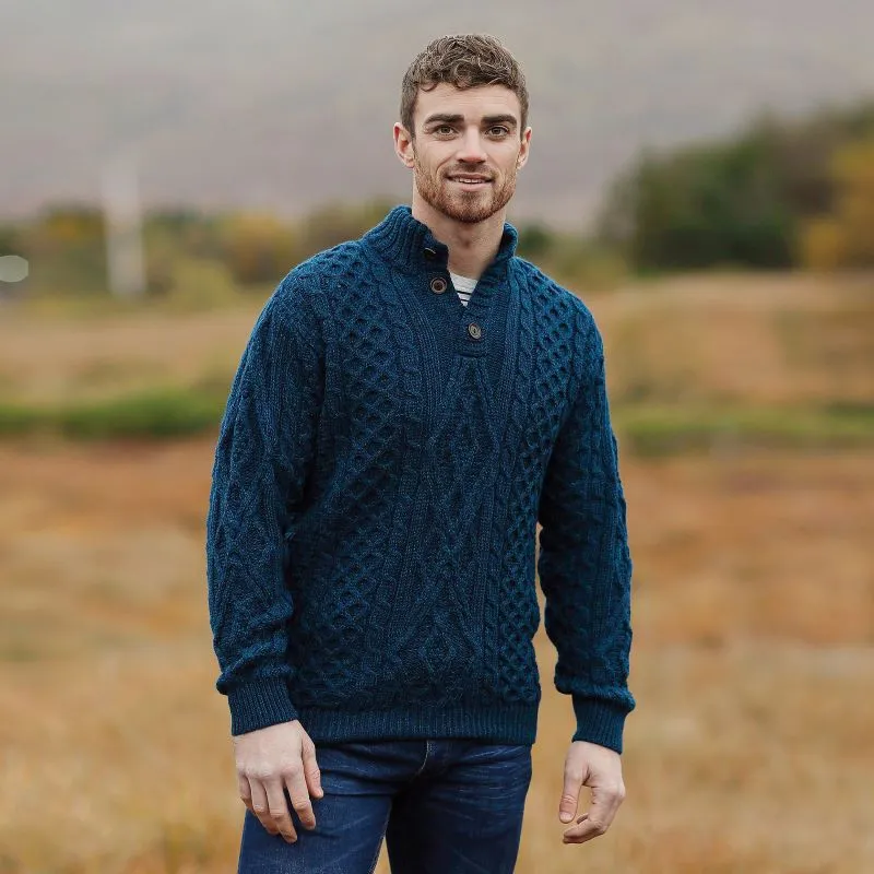Aran Fisherman Turtleneck Sweater