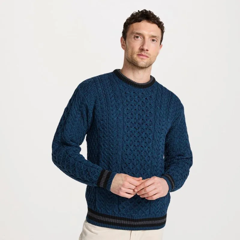 Aran Style Merino Wool Fisherman Sweater 