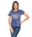 Short Sleeve Blue Vintage Sun and Moon T- Shirt view 1