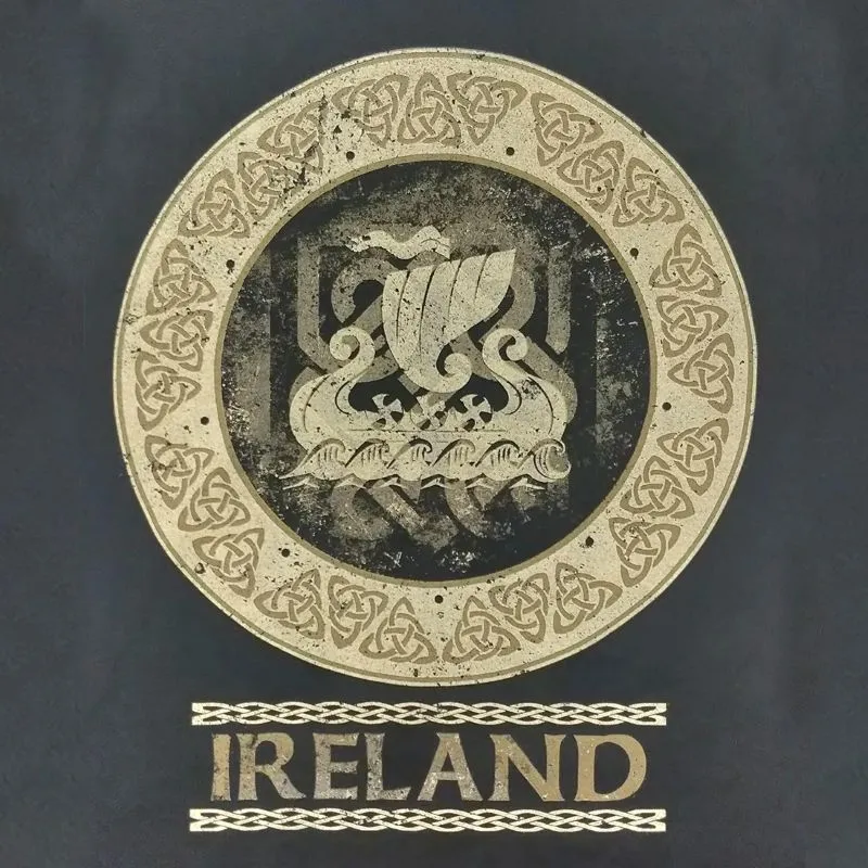A30040 Relaxed Fit Celtic Viking T-Shirt Closeup View Gaelsong