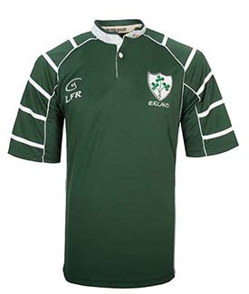 Embroidered Shamrock Ireland Short Sleeve Rugby Shirt