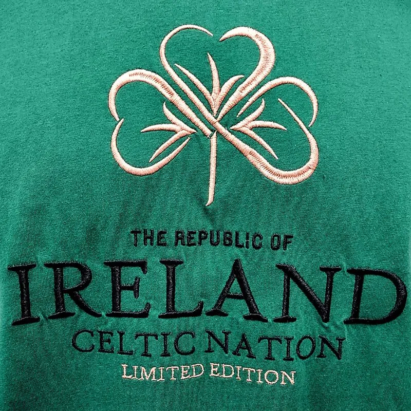 A30055 Men's Celtic Nation Hoodie Closeup Design Gaelsong