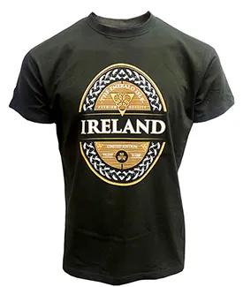 Bottle Green Ireland Label T-Shirt