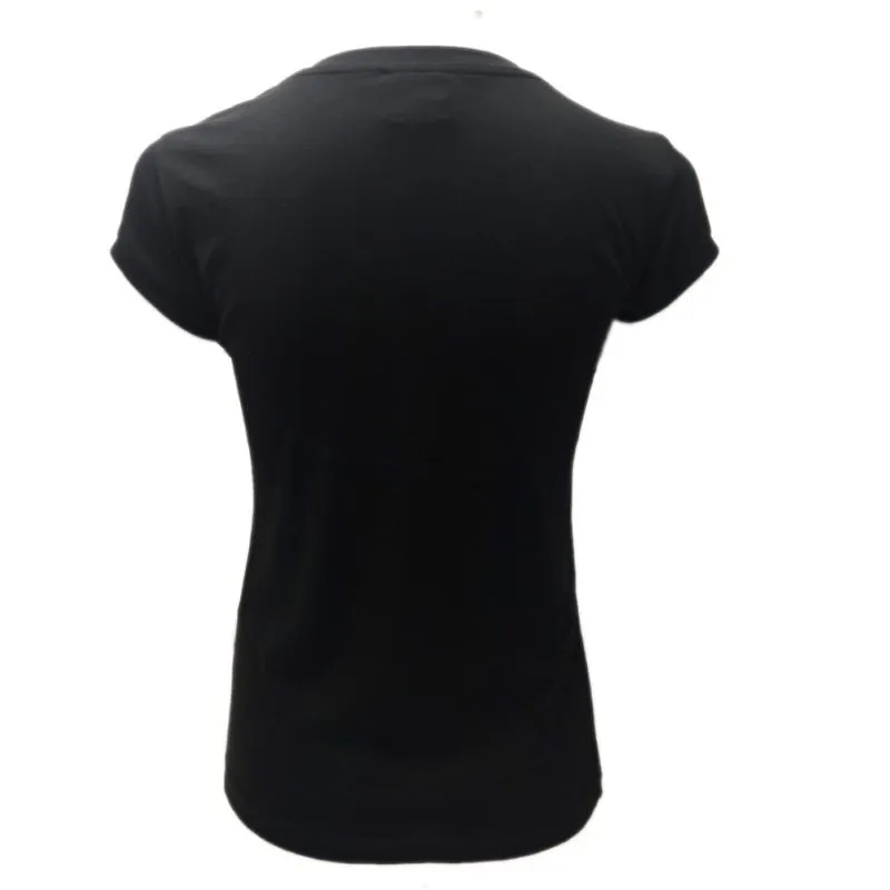 A30063 Black V-Neck Ireland Viking Ship T-Shirt Back Side Gaelsong
