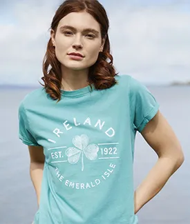 Ladies Emerald Isle Shamrock T-Shirt