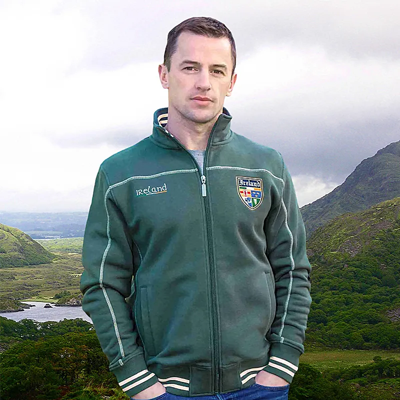 Embroidered Men's Ireland Sport Jacket - Green