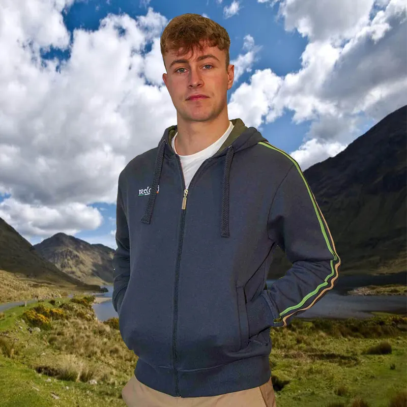 Men's Full Zip Ireland Retro Sweatshirt
