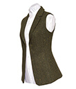 Ladies' Tweed Vest of Wool and Polyester Blend Side Gaelsong