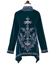 Midnight-Blue Velvet Embroidered Jacket Back Gaelsong 