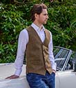 Irish Tweed Herringbone Waistcoat of Wool Lifestyle 1 Gaelsong