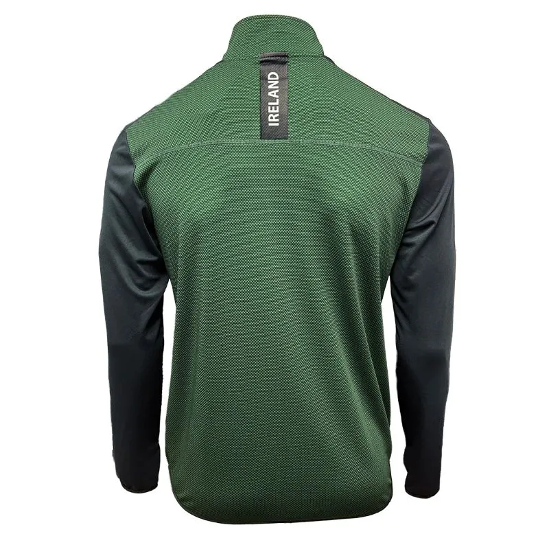 A60140 Provinces of Ireland Zipped Long Sleeve Shirt Studio Back Side Gaelsong