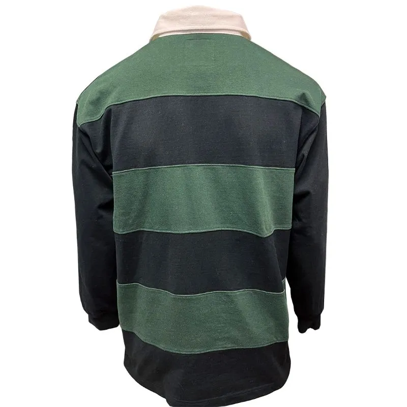 A60141 Provinces of Ireland Striped Rugby Shirt Studio Back SIde Gaelsong