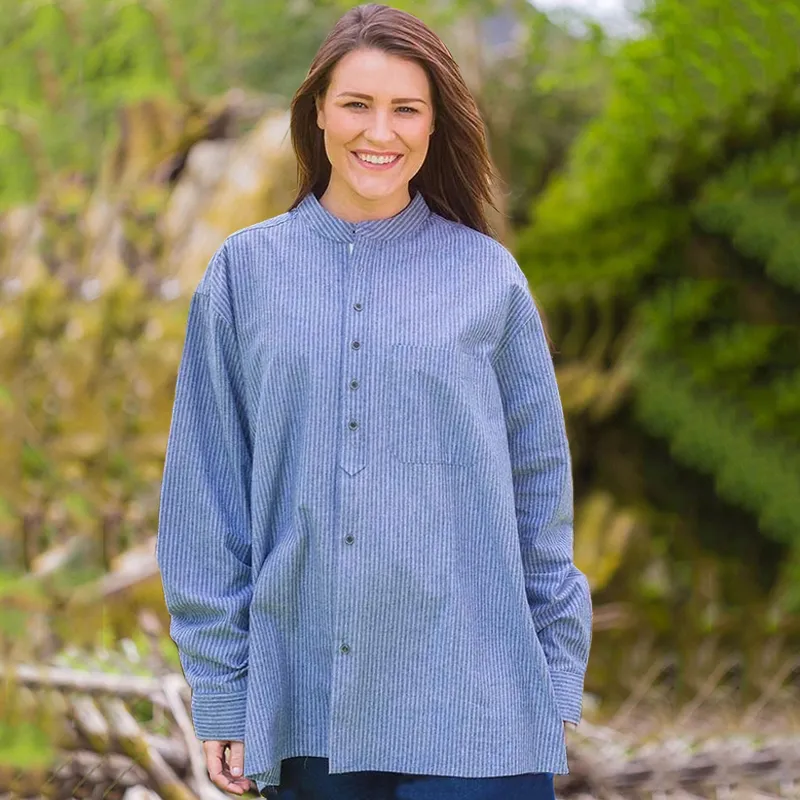 Women's Vintage Stripe Grandfather Irish Shirt