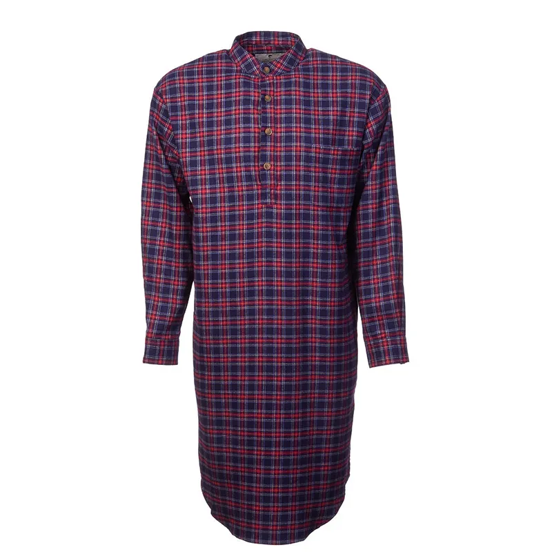 A60200 Men's Irish Grandfather Nightshirt - Navy Overcheck Studio Gaelsong