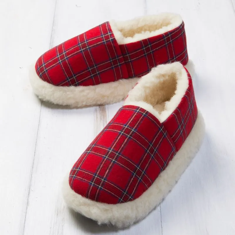 A80009 Woolen Royal Stewart Tartan Slippers Gaelsong