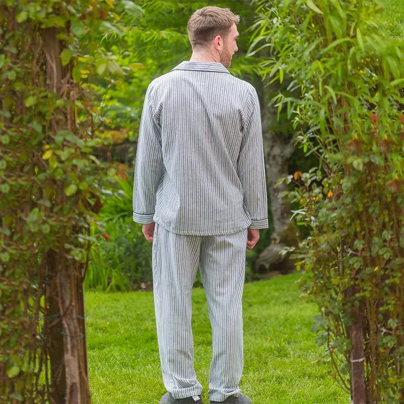 A90010 Genuine Irish Cotton Flannel Pajama Set LifestyleBack Side View  Gaelsong