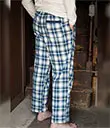 Blue Tartan Men's Cotton Irish Lounge Pants