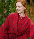 Women's Irish Cotton Flannel Robe-  Royal Stewart Tartan Design