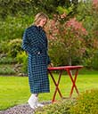  Women's Irish Cotton Flannel Nightrobe- Blackwatch Tartan Design