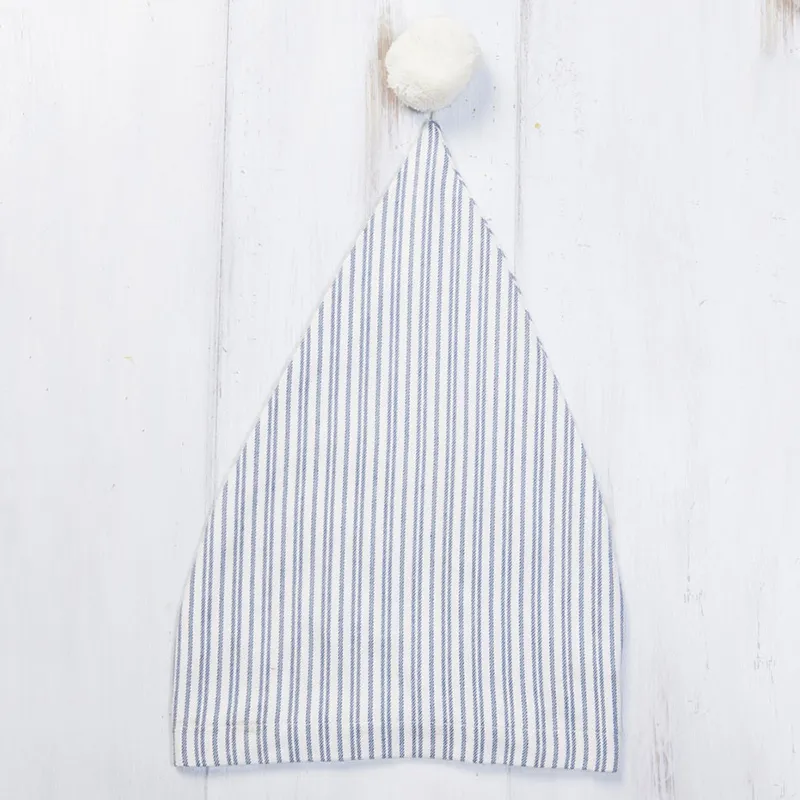A90032 Men's Cotton Irish Nightcap in Blue Stripes Studio Gaelsong