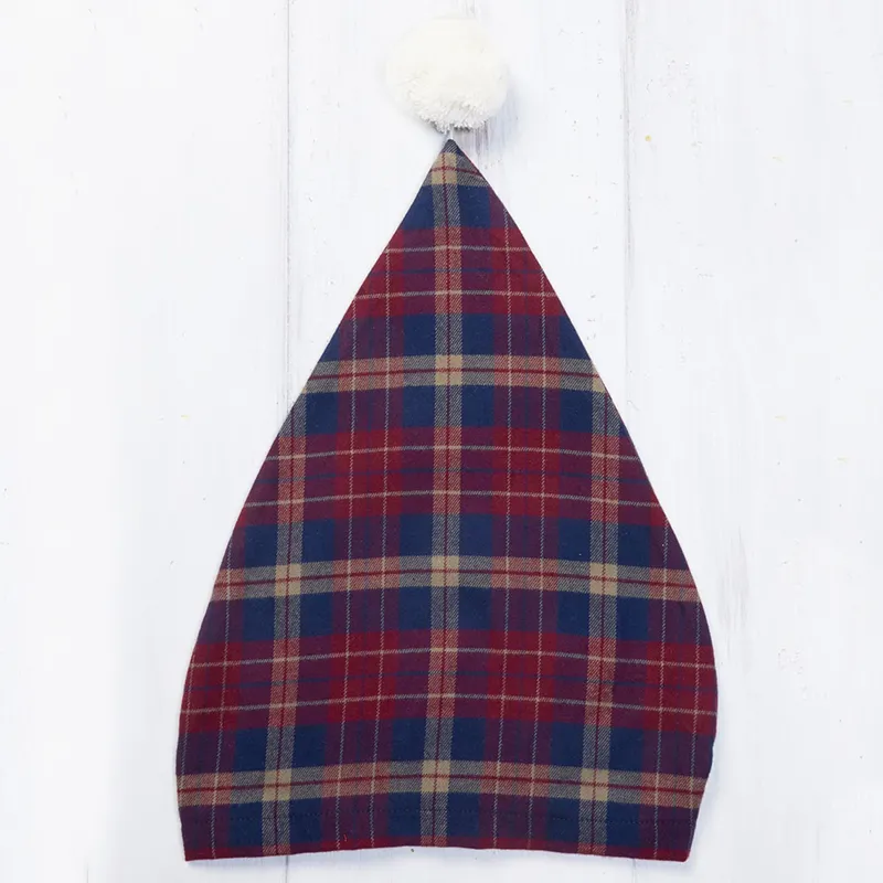 A90041 Flannel Men's Nightcap - Maroon Navy Check Gaelsong