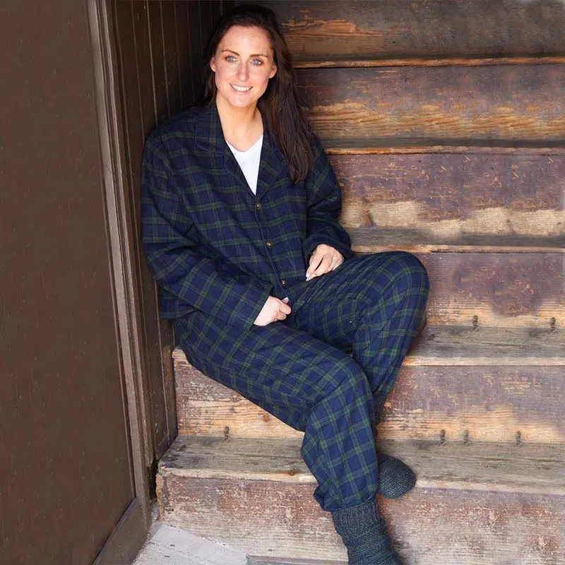 A90051 Supersoft Women's Cotton Pyjama Set in Blackwatch Gaelsong