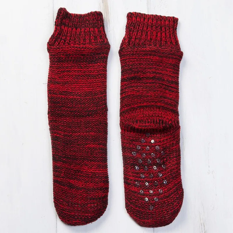 A90075 Fine Donegal Wool Socks - Irish Fuchsia Anti-slip Protection Gaelsong