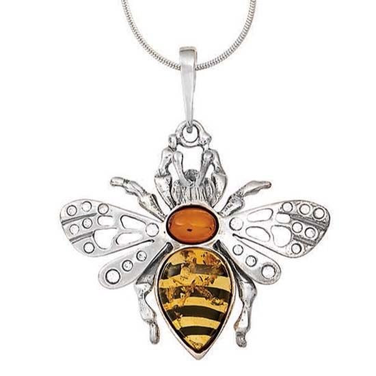 Amber Honeybee Pendant