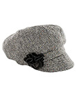 Herringbone Hat with Flower Irish Wool Gaelsong