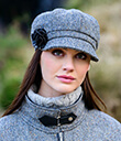 Herringbone Hat with Flower Irish Wool Lifestyle 1 Gaelsong