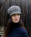 Herringbone Hat with Flower Irish Wool Lifestyle 4 Gaelsong