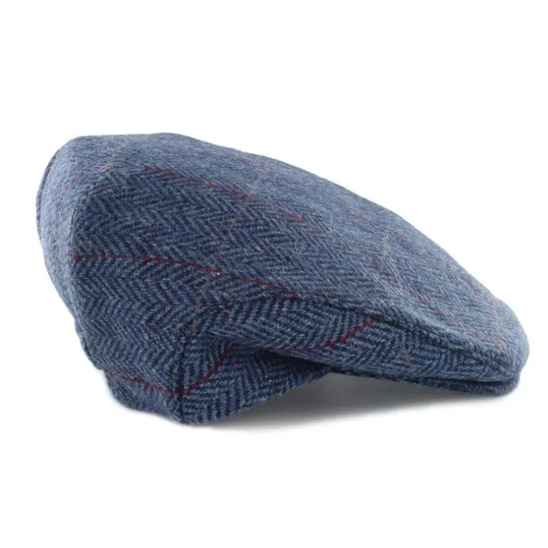 B10143 Men's Wool Gatsby Irish Flat Cap Navy Gaelsong