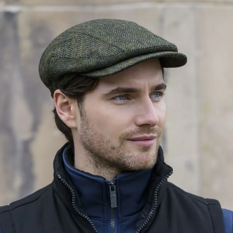 B10148 Irish Tweed Driving Cap Side View Gaelsong 