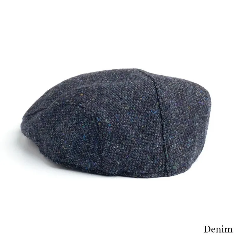 B10165 Gents Irish Tweed Driving Cap Denim Back Gaelsong