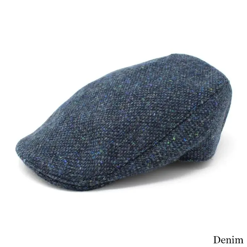 B10165  Gents Irish Tweed Driving Cap Denim Gaelsong