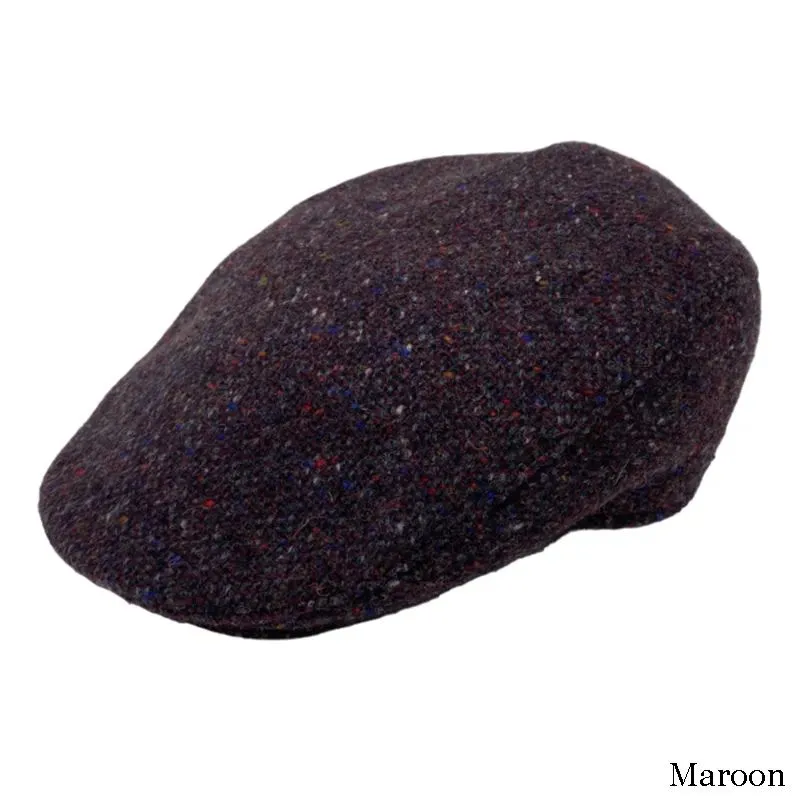 B10165 Gents Irish Tweed Driving Cap Maron Gaelsong