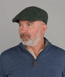 Donegal Tweed Touring Cap-Speckled Green